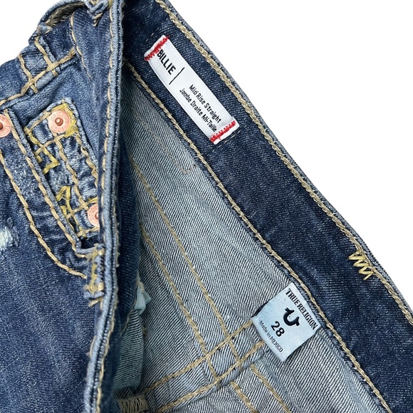 True Religion sz 28 straight jeans - Picture 5 of 5